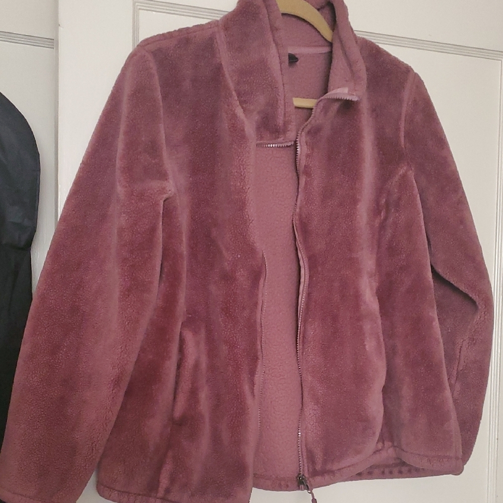 32 Degrees Pink Teddy‎ Jacket Plush Velvet-Like